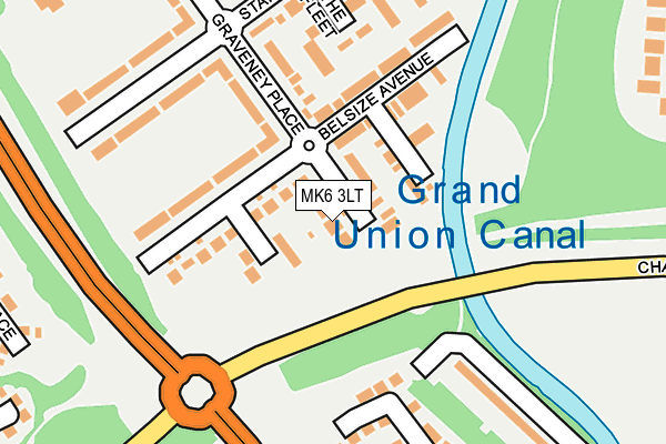 MK6 3LT map - OS OpenMap – Local (Ordnance Survey)