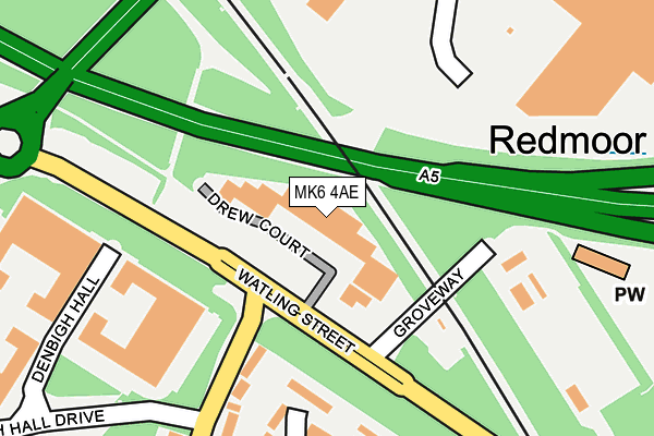 MK6 4AE map - OS OpenMap – Local (Ordnance Survey) MK6 4AE map - OS OpenMap – Local (Ordnance Survey)