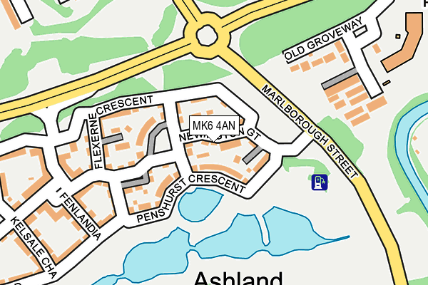 MK6 4AN map - OS OpenMap – Local (Ordnance Survey) MK6 4AN map - OS OpenMap – Local (Ordnance Survey)
