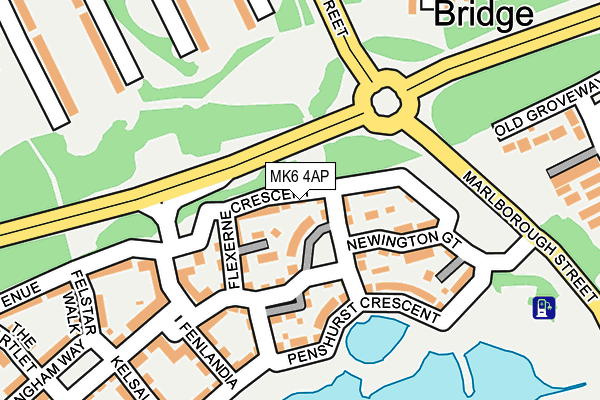 MK6 4AP map - OS OpenMap – Local (Ordnance Survey) MK6 4AP map - OS OpenMap – Local (Ordnance Survey)