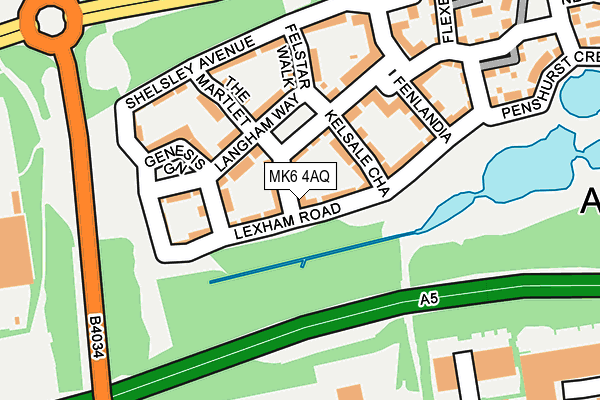 MK6 4AQ map - OS OpenMap – Local (Ordnance Survey) MK6 4AQ map - OS OpenMap – Local (Ordnance Survey)