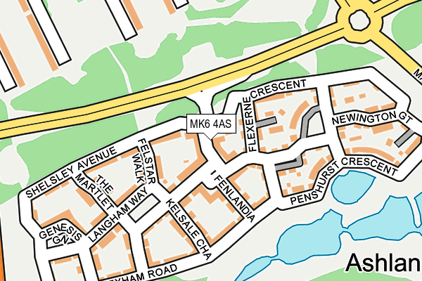 MK6 4AS map - OS OpenMap – Local (Ordnance Survey) MK6 4AS map - OS OpenMap – Local (Ordnance Survey)