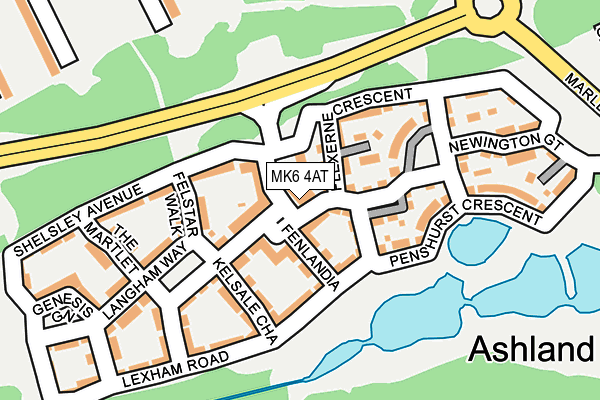 MK6 4AT map - OS OpenMap – Local (Ordnance Survey) MK6 4AT map - OS OpenMap – Local (Ordnance Survey)