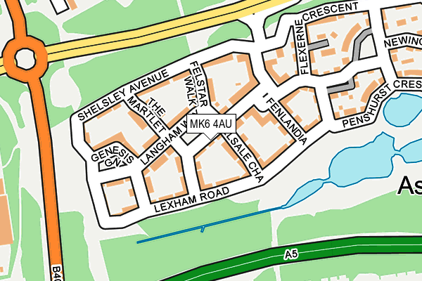 MK6 4AU map - OS OpenMap – Local (Ordnance Survey) MK6 4AU map - OS OpenMap – Local (Ordnance Survey)