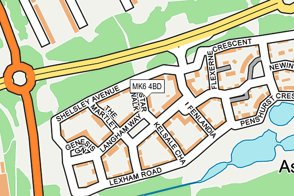MK6 4BD map - OS OpenMap – Local (Ordnance Survey) MK6 4BD map - OS OpenMap – Local (Ordnance Survey)