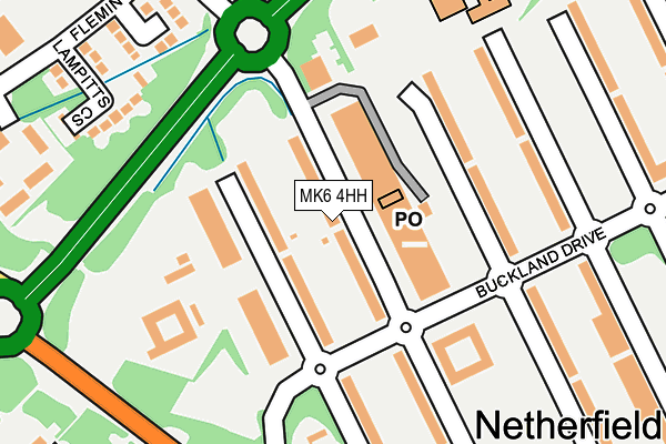 MK6 4HH map - OS OpenMap – Local (Ordnance Survey) MK6 4HH map - OS OpenMap – Local (Ordnance Survey)