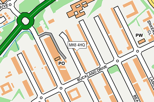 MK6 4HQ map - OS OpenMap – Local (Ordnance Survey) MK6 4HQ map - OS OpenMap – Local (Ordnance Survey)