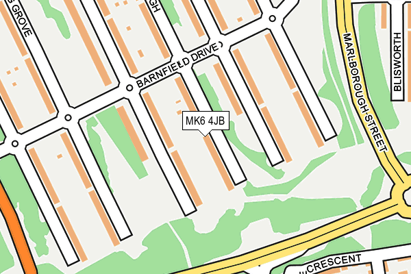 MK6 4JB map - OS OpenMap – Local (Ordnance Survey) MK6 4JB map - OS OpenMap – Local (Ordnance Survey)