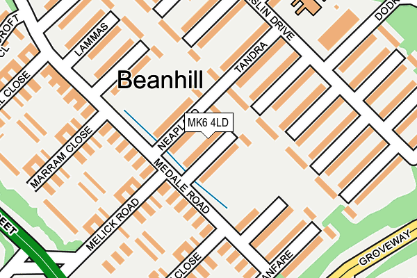 MK6 4LD map - OS OpenMap – Local (Ordnance Survey) MK6 4LD map - OS OpenMap – Local (Ordnance Survey)
