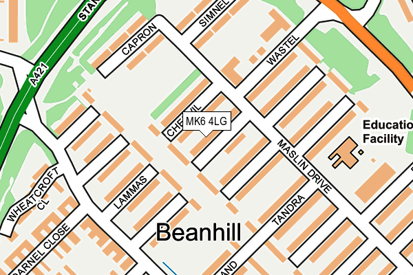 MK6 4LG map - OS OpenMap – Local (Ordnance Survey) MK6 4LG map - OS OpenMap – Local (Ordnance Survey)