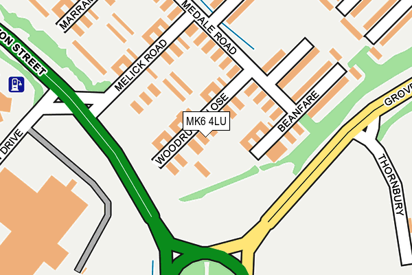 MK6 4LU map - OS OpenMap – Local (Ordnance Survey) MK6 4LU map - OS OpenMap – Local (Ordnance Survey)