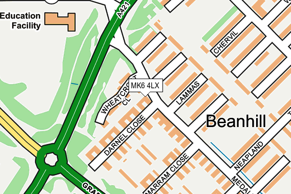MK6 4LX map - OS OpenMap – Local (Ordnance Survey) MK6 4LX map - OS OpenMap – Local (Ordnance Survey)