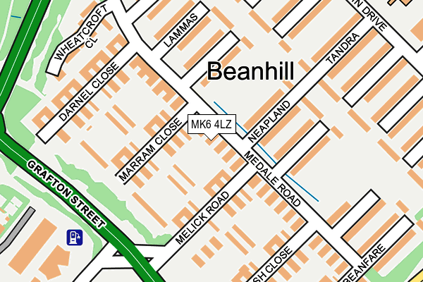 MK6 4LZ map - OS OpenMap – Local (Ordnance Survey) MK6 4LZ map - OS OpenMap – Local (Ordnance Survey)