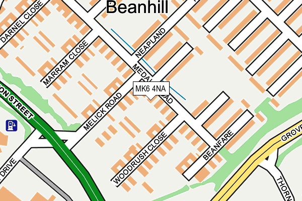 MK6 4NA map - OS OpenMap – Local (Ordnance Survey) MK6 4NA map - OS OpenMap – Local (Ordnance Survey)