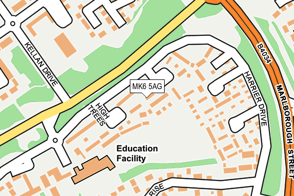 MK6 5AG map - OS OpenMap – Local (Ordnance Survey) MK6 5AG map - OS OpenMap – Local (Ordnance Survey)