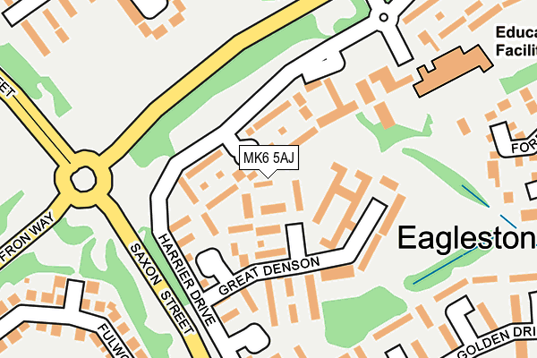 MK6 5AJ map - OS OpenMap – Local (Ordnance Survey) MK6 5AJ map - OS OpenMap – Local (Ordnance Survey)