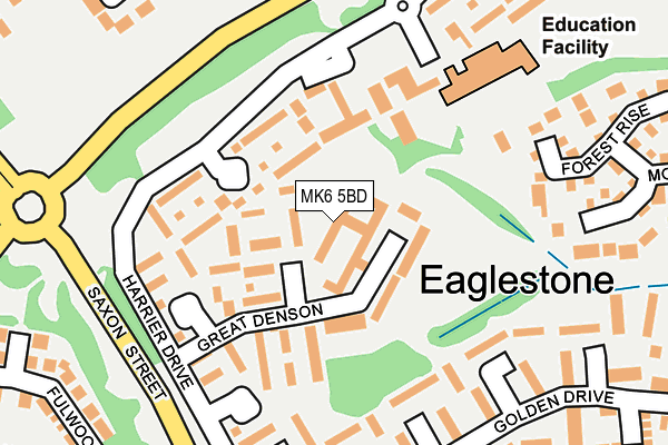 MK6 5BD map - OS OpenMap – Local (Ordnance Survey) MK6 5BD map - OS OpenMap – Local (Ordnance Survey)