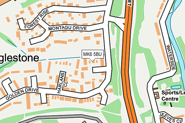 MK6 5BU map - OS OpenMap – Local (Ordnance Survey) MK6 5BU map - OS OpenMap – Local (Ordnance Survey)