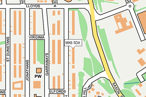MK6 5DA map - OS OpenMap – Local (Ordnance Survey) MK6 5DA map - OS OpenMap – Local (Ordnance Survey)