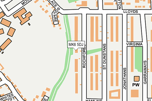 MK6 5DJ map - OS OpenMap – Local (Ordnance Survey) MK6 5DJ map - OS OpenMap – Local (Ordnance Survey)