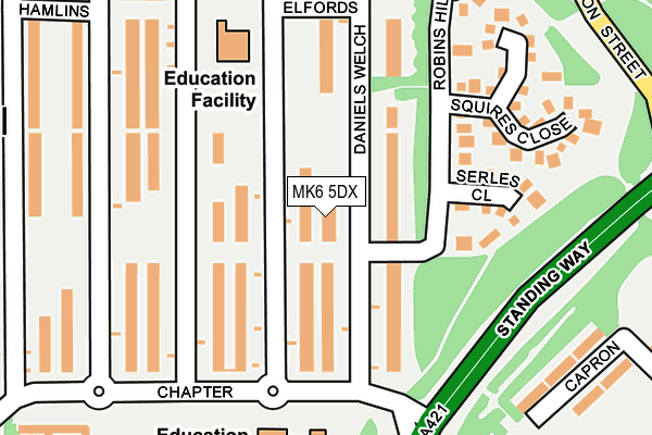 MK6 5DX map - OS OpenMap – Local (Ordnance Survey) MK6 5DX map - OS OpenMap – Local (Ordnance Survey)