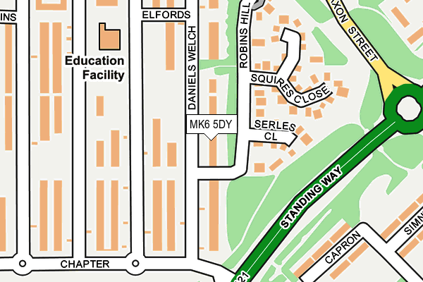 MK6 5DY map - OS OpenMap – Local (Ordnance Survey) MK6 5DY map - OS OpenMap – Local (Ordnance Survey)