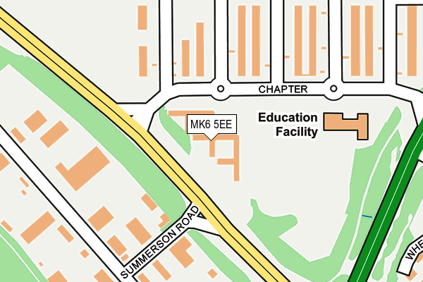 MK6 5EE map - OS OpenMap – Local (Ordnance Survey) MK6 5EE map - OS OpenMap – Local (Ordnance Survey)