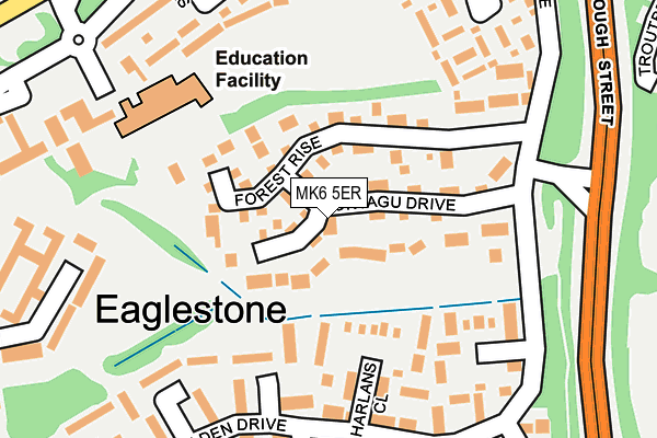 MK6 5ER map - OS OpenMap – Local (Ordnance Survey)