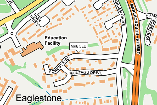 MK6 5EU map - OS OpenMap – Local (Ordnance Survey) MK6 5EU map - OS OpenMap – Local (Ordnance Survey)
