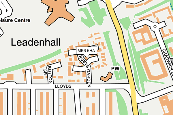 MK6 5HA map - OS OpenMap – Local (Ordnance Survey)