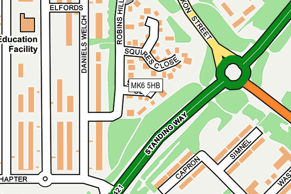 MK6 5HB map - OS OpenMap – Local (Ordnance Survey) MK6 5HB map - OS OpenMap – Local (Ordnance Survey)