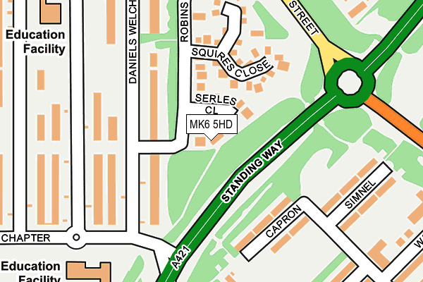 MK6 5HD map - OS OpenMap – Local (Ordnance Survey)