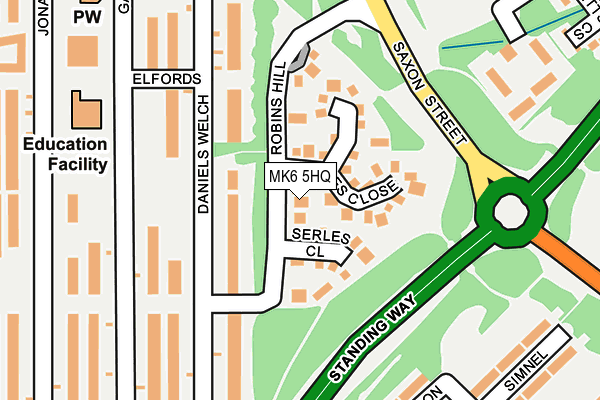 MK6 5HQ map - OS OpenMap – Local (Ordnance Survey) MK6 5HQ map - OS OpenMap – Local (Ordnance Survey)
