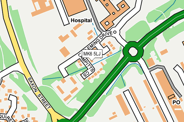 MK6 5LJ map - OS OpenMap – Local (Ordnance Survey) MK6 5LJ map - OS OpenMap – Local (Ordnance Survey)