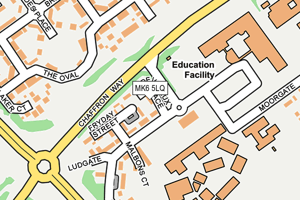 MK6 5LQ map - OS OpenMap – Local (Ordnance Survey) MK6 5LQ map - OS OpenMap – Local (Ordnance Survey)