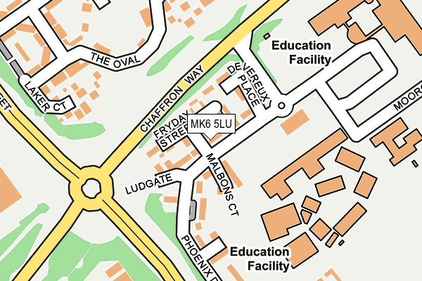 MK6 5LU map - OS OpenMap – Local (Ordnance Survey) MK6 5LU map - OS OpenMap – Local (Ordnance Survey)
