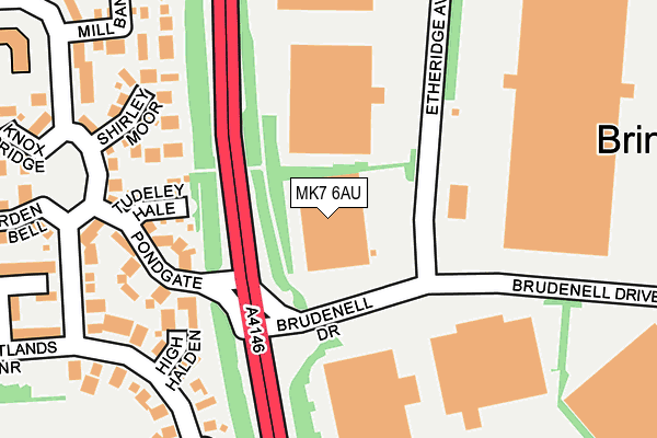 MK7 6AU map - OS OpenMap – Local (Ordnance Survey) MK7 6AU map - OS OpenMap – Local (Ordnance Survey)
