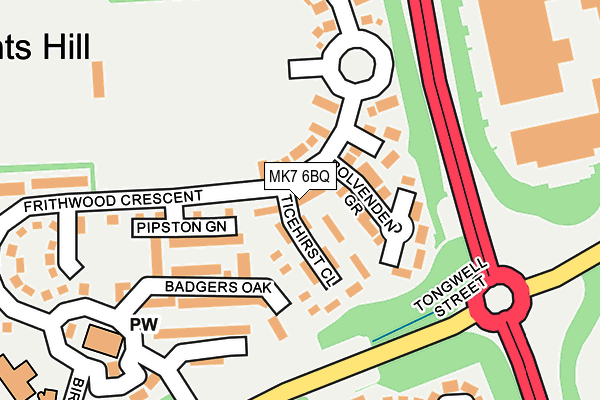 MK7 6BQ map - OS OpenMap – Local (Ordnance Survey) MK7 6BQ map - OS OpenMap – Local (Ordnance Survey)