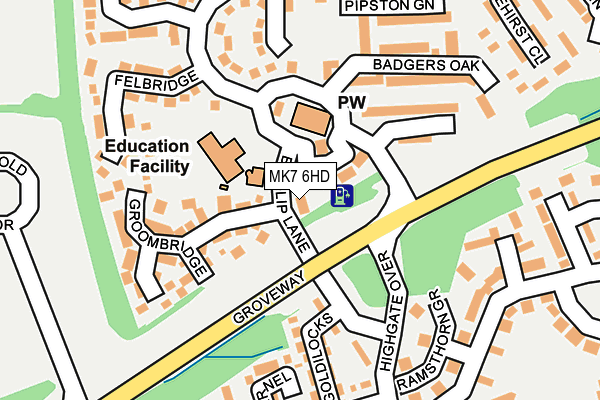 MK7 6HD map - OS OpenMap – Local (Ordnance Survey) MK7 6HD map - OS OpenMap – Local (Ordnance Survey)