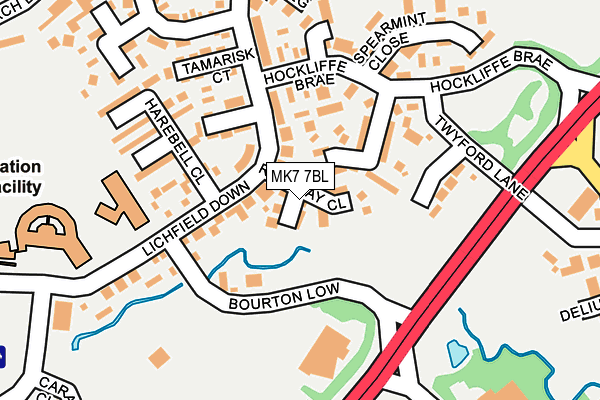 MK7 7BL map - OS OpenMap – Local (Ordnance Survey)