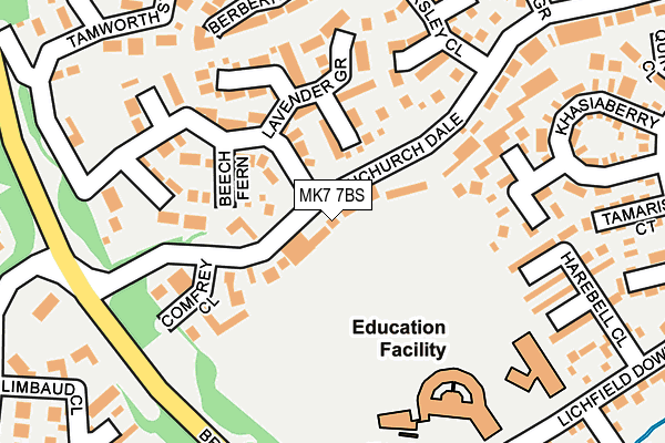 MK7 7BS map - OS OpenMap – Local (Ordnance Survey) MK7 7BS map - OS OpenMap – Local (Ordnance Survey)