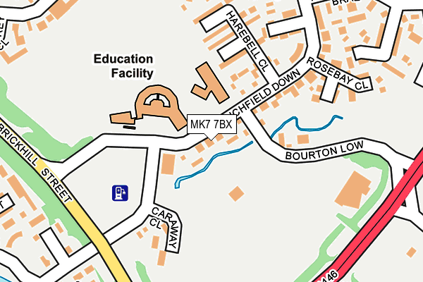 MK7 7BX map - OS OpenMap – Local (Ordnance Survey) MK7 7BX map - OS OpenMap – Local (Ordnance Survey)