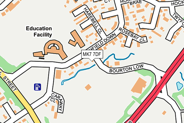 MK7 7DF map - OS OpenMap – Local (Ordnance Survey)