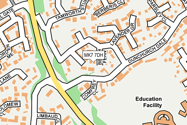 MK7 7DH map - OS OpenMap – Local (Ordnance Survey) MK7 7DH map - OS OpenMap – Local (Ordnance Survey)
