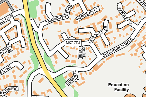 MK7 7DJ map - OS OpenMap – Local (Ordnance Survey) MK7 7DJ map - OS OpenMap – Local (Ordnance Survey)