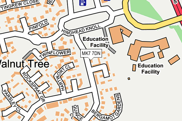 MK7 7DN map - OS OpenMap – Local (Ordnance Survey)