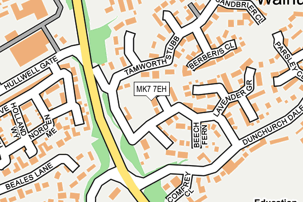 MK7 7EH map - OS OpenMap – Local (Ordnance Survey) MK7 7EH map - OS OpenMap – Local (Ordnance Survey)