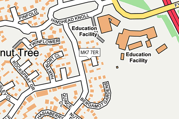 MK7 7ER map - OS OpenMap – Local (Ordnance Survey) MK7 7ER map - OS OpenMap – Local (Ordnance Survey)