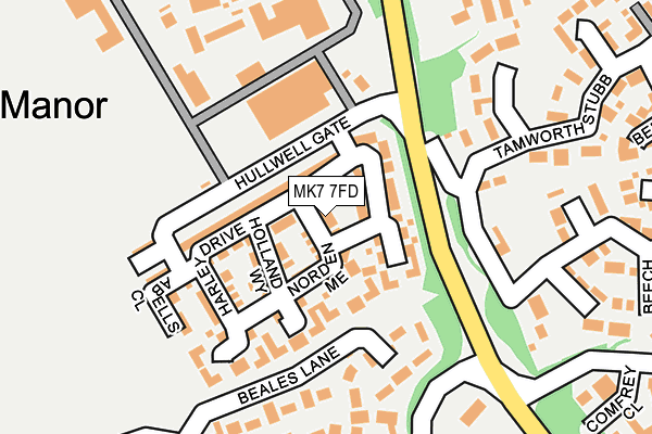 MK7 7FD map - OS OpenMap – Local (Ordnance Survey) MK7 7FD map - OS OpenMap – Local (Ordnance Survey)