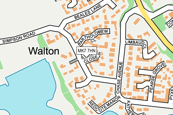 MK7 7HN map - OS OpenMap – Local (Ordnance Survey) MK7 7HN map - OS OpenMap – Local (Ordnance Survey)